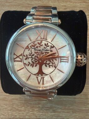 Thomas Sabo Rose Gold and Silver Tree of Life Watch - Mother of Pearl Dial